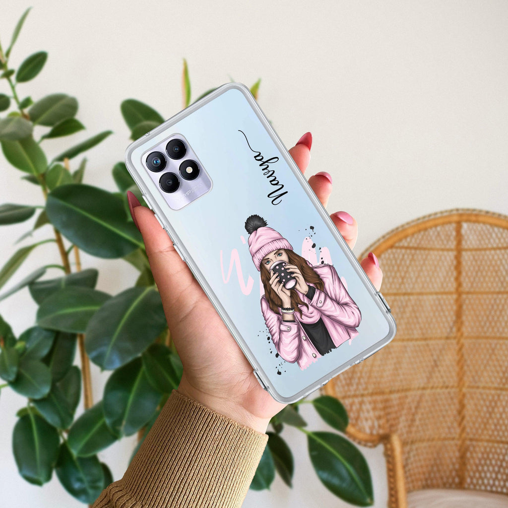 Coffee Time Customize Anti Yelllow Case For Realme 8i / Realme Narzo 50