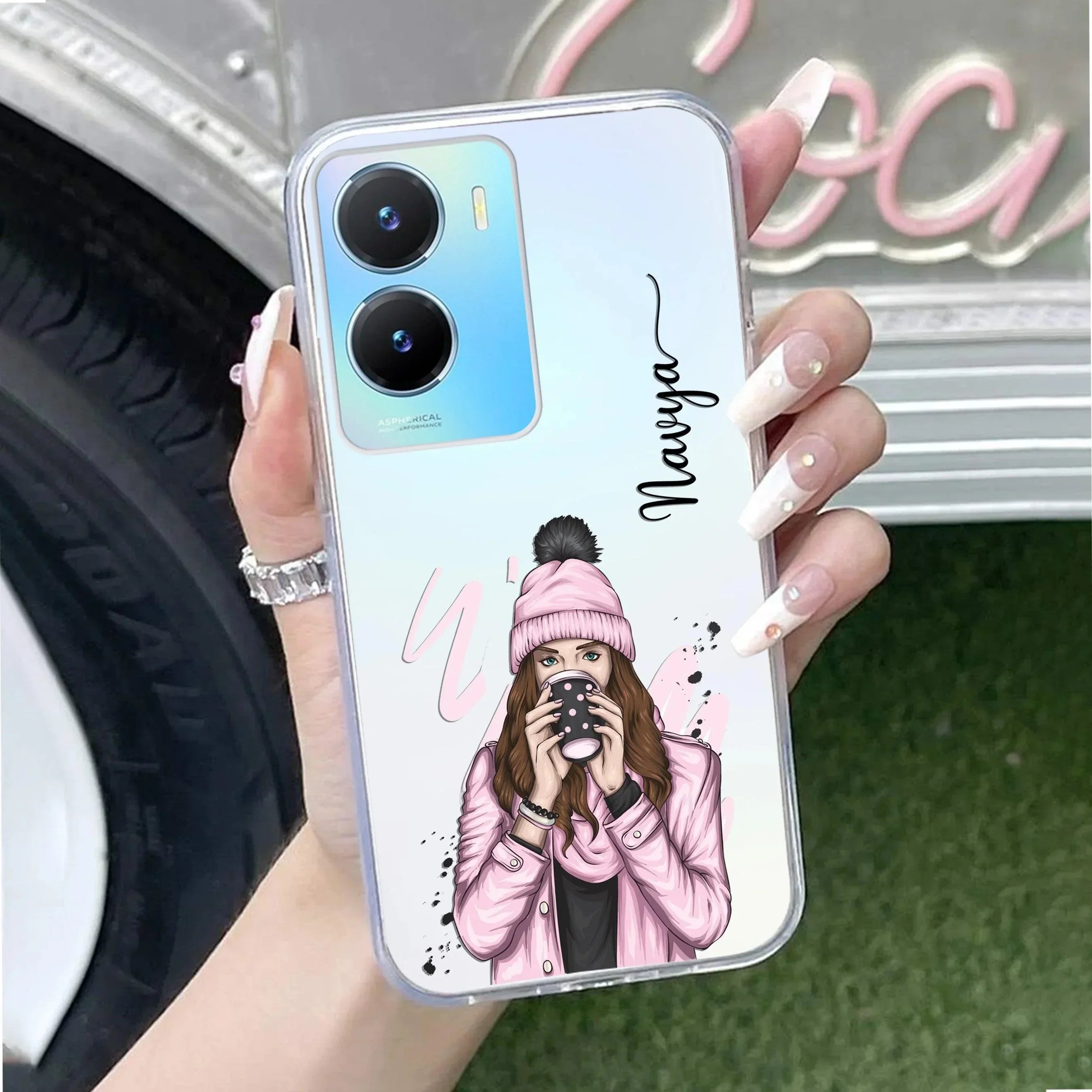 Coffee Time Customize Transparent Silicon Case For Vivo X70