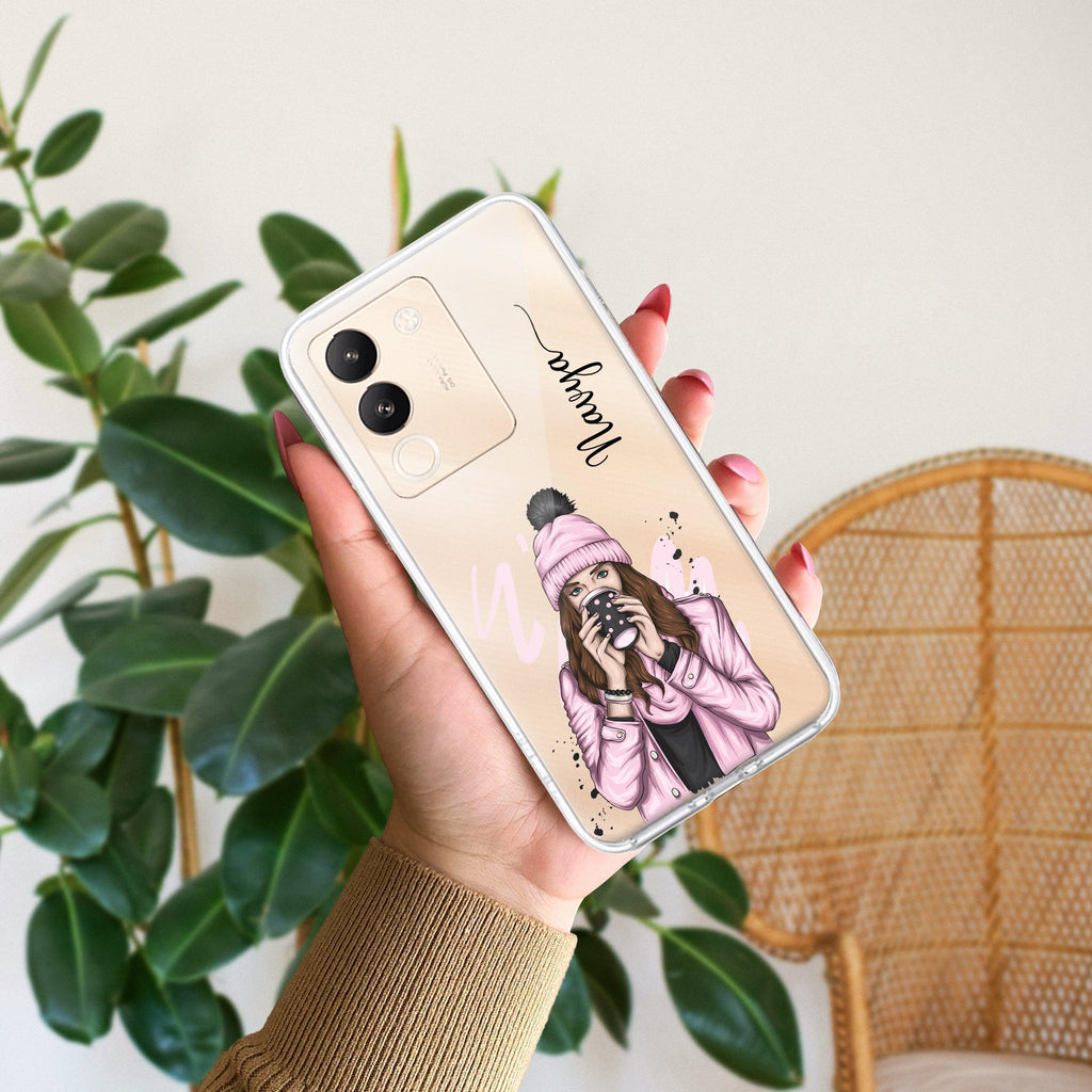 Coffee Time Customize Transparent Silicon Case For Vivo Y33s / Vivo Y33T
