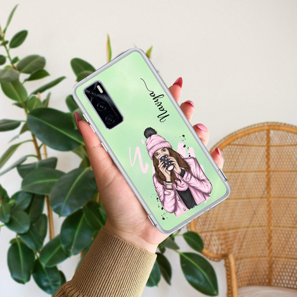 Coffee Time Customize Transparent Silicon Case For Vivo T4x 5G