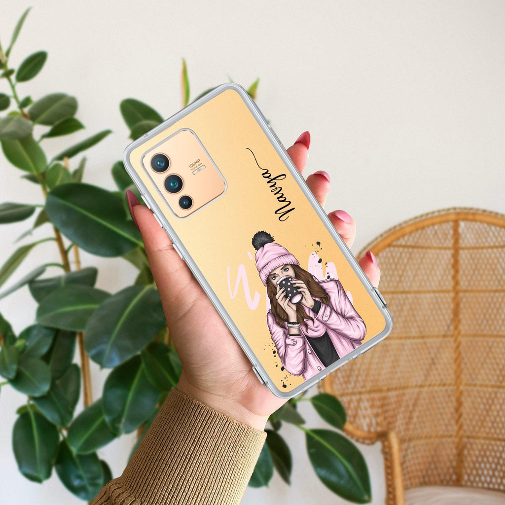 Coffee Time Customize Transparent Silicon Case For Vivo V23 Pro 5G