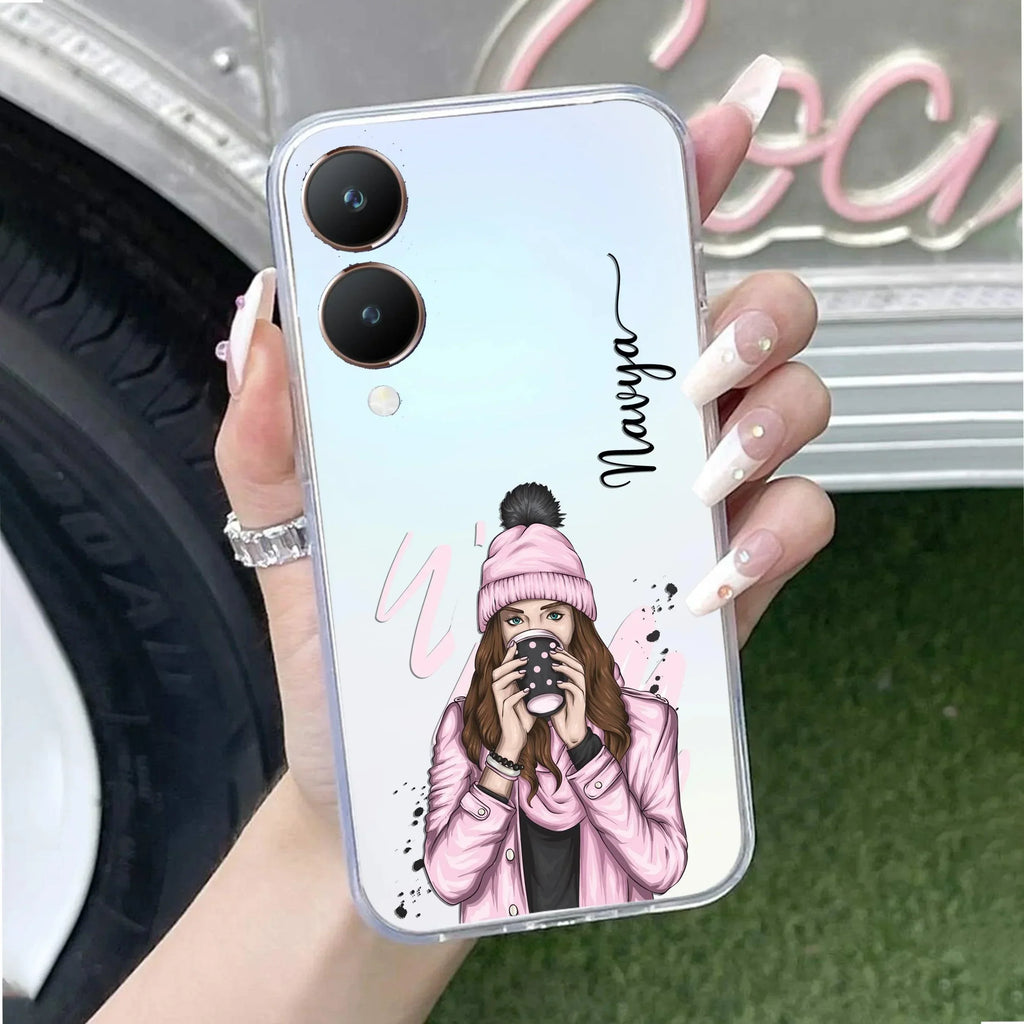 Coffee Time Customize Transparent Silicon Case For Vivo Y28 5G