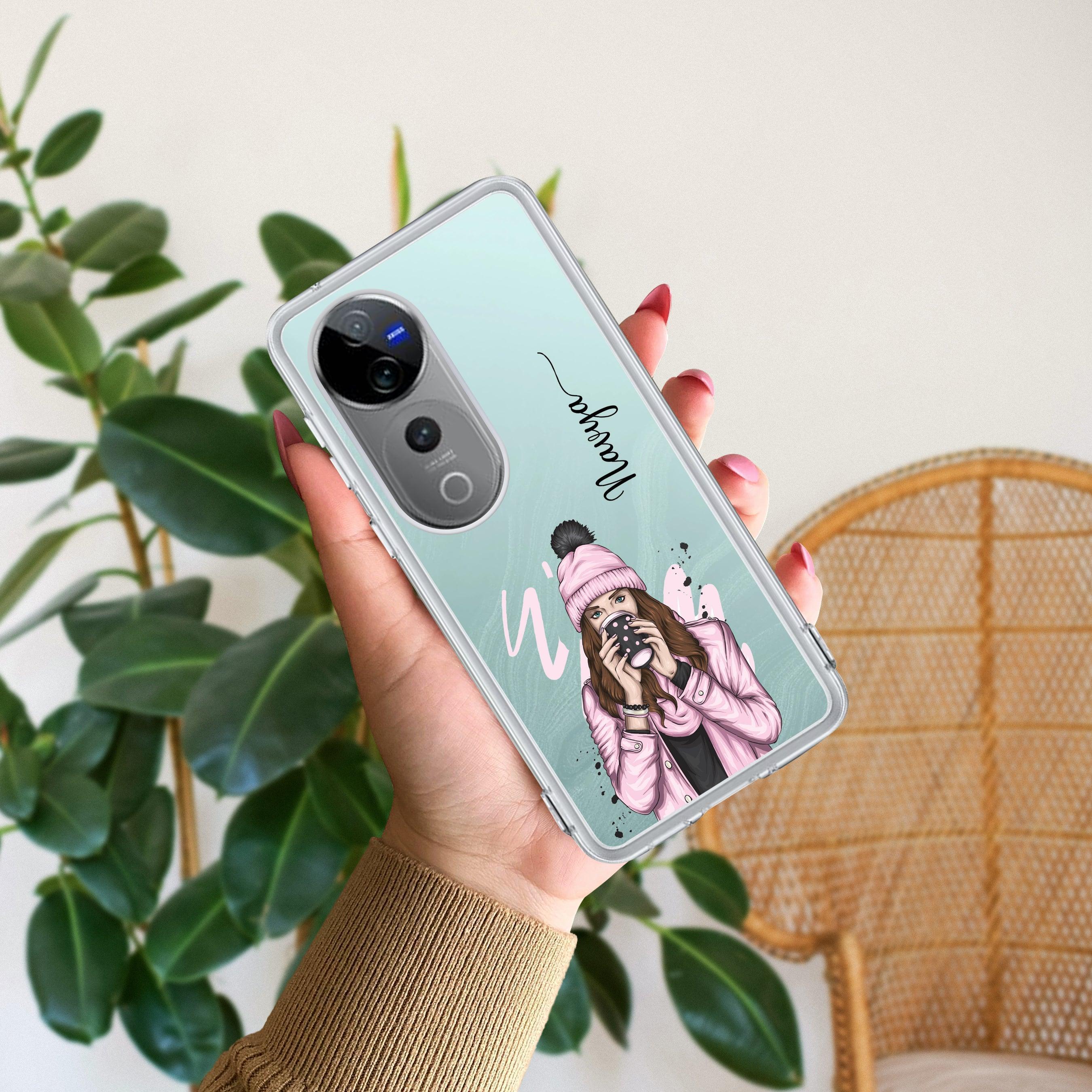 Coffee Time Customize Transparent Silicon Case For Vivo T1 5G