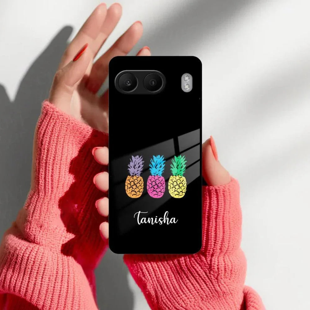 Colorful Pineapple Glass Case Cover For OnePlus - ShopOnCliQ