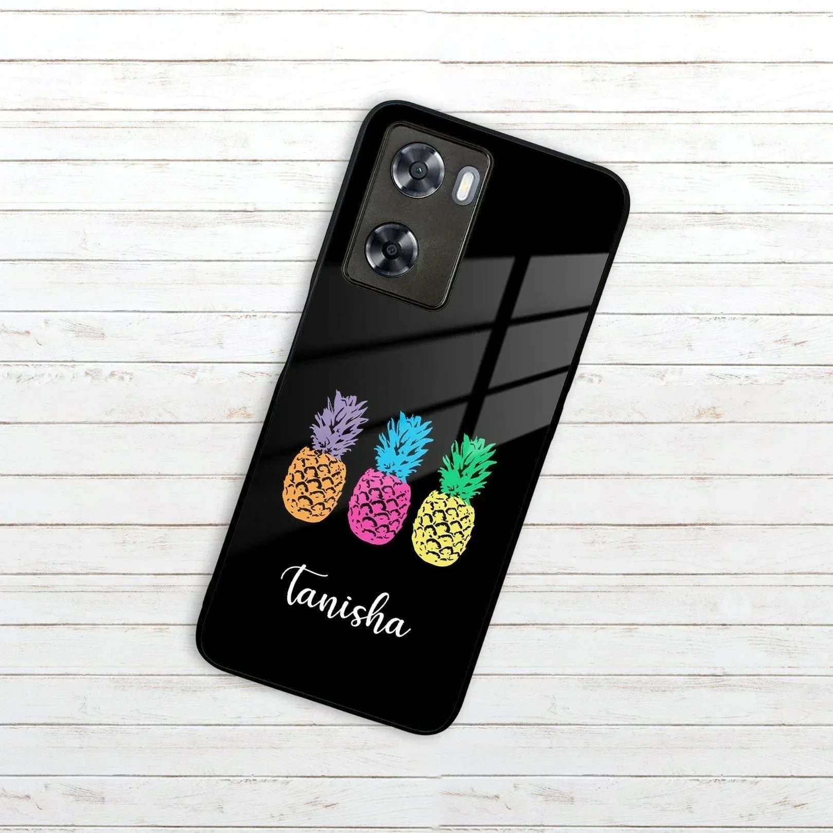 Colorful Pineapple Glass Case Cover For Oppo - ShopOnCliQ