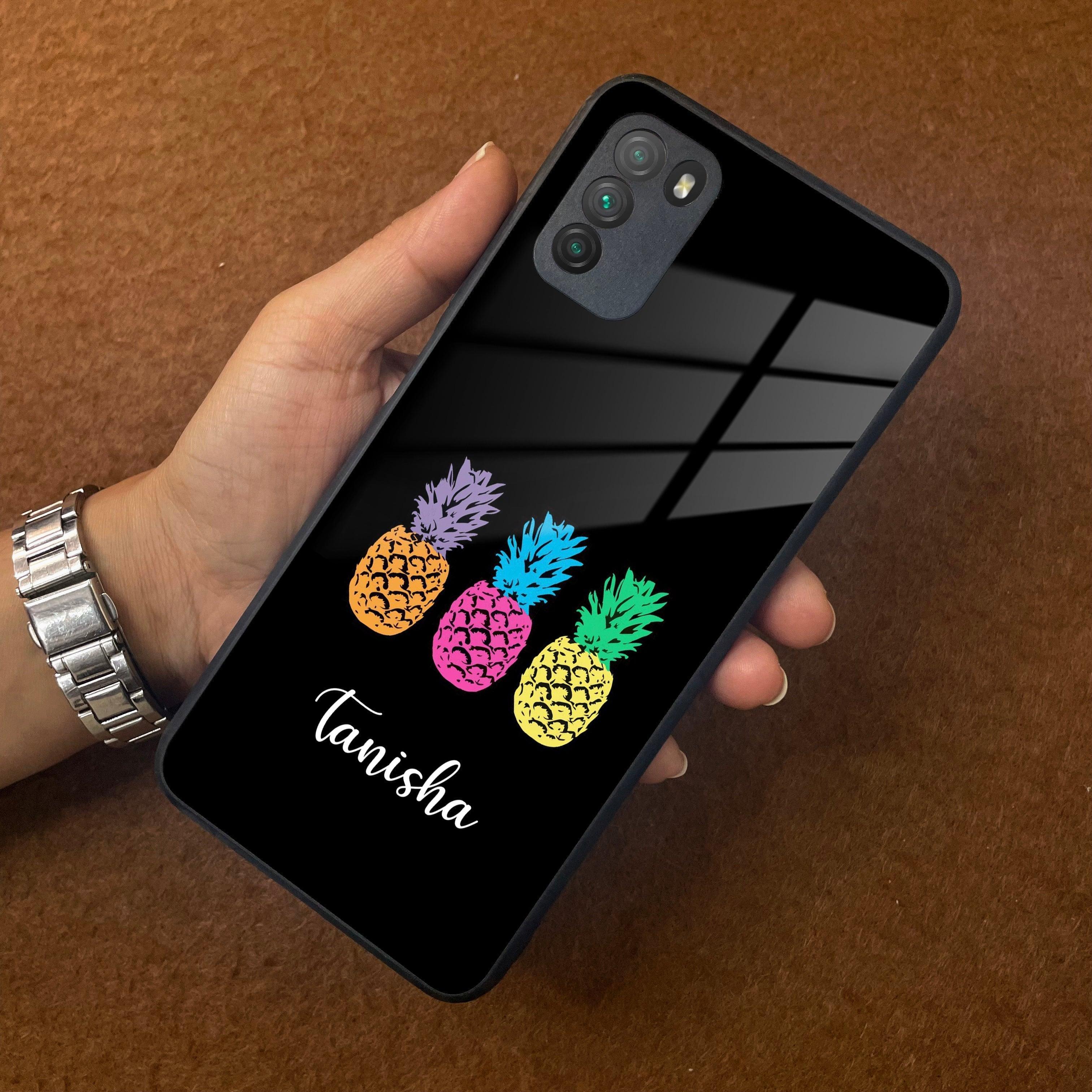 Colorful Pineapple Glass Case Cover For Poco - ShopOnCliQ