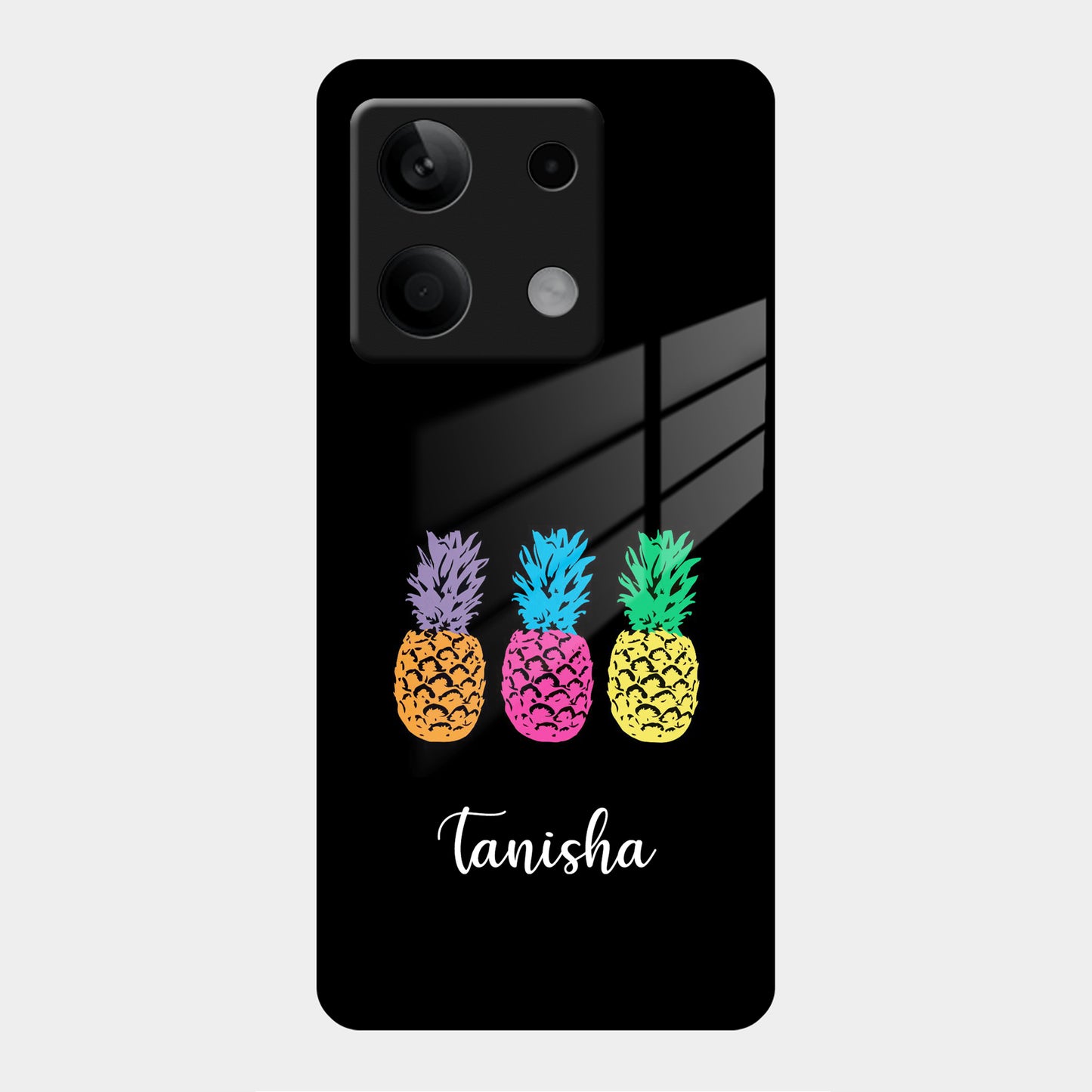 Colorful Pineapple Glass Case Cover For Poco ShopOnCliQ