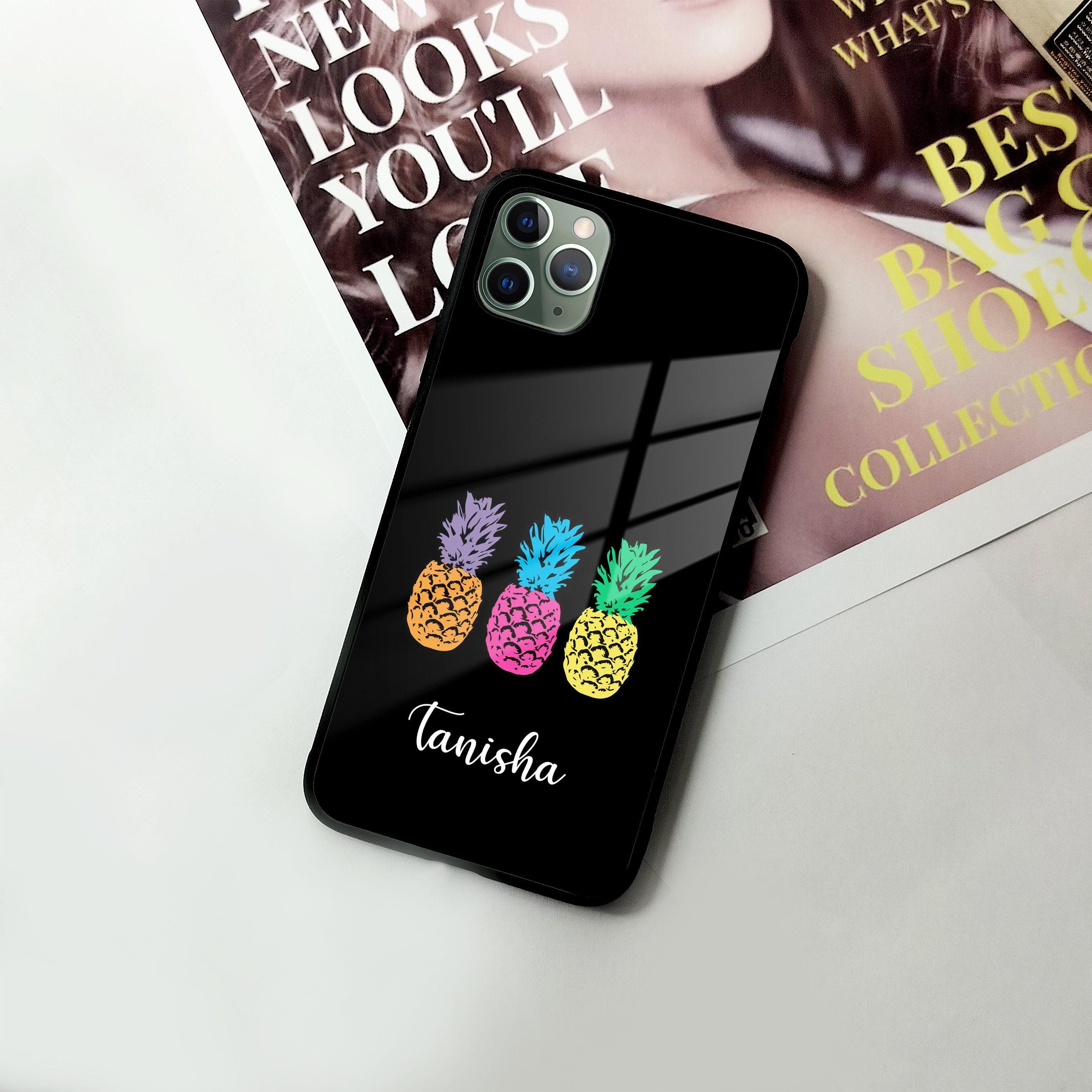Colorful Pineapple Glass Case Cover For iPhone - ShopOnCliQ