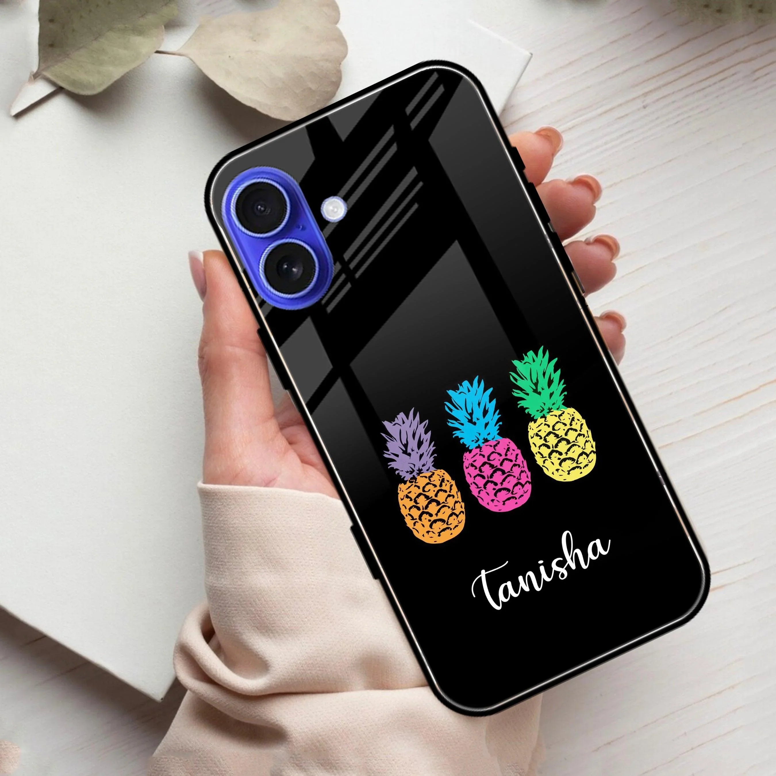 Colorful Pineapple Glass Case Cover For iPhone - ShopOnCliQ