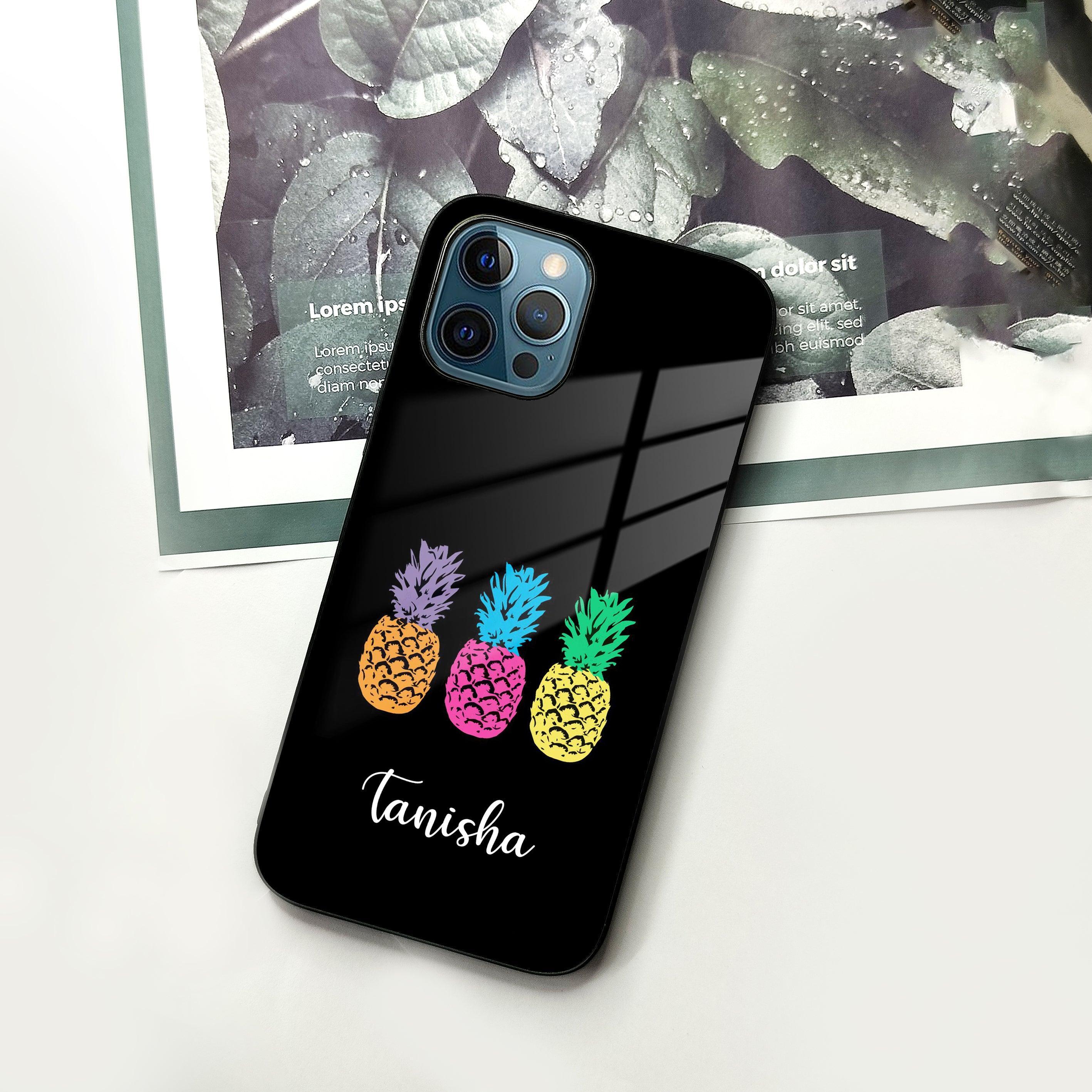 Colorful Pineapple Glass Case Cover For iPhone - ShopOnCliQ