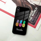 Colorful Pineapple Glass Case Cover For iPhone - ShopOnCliQ