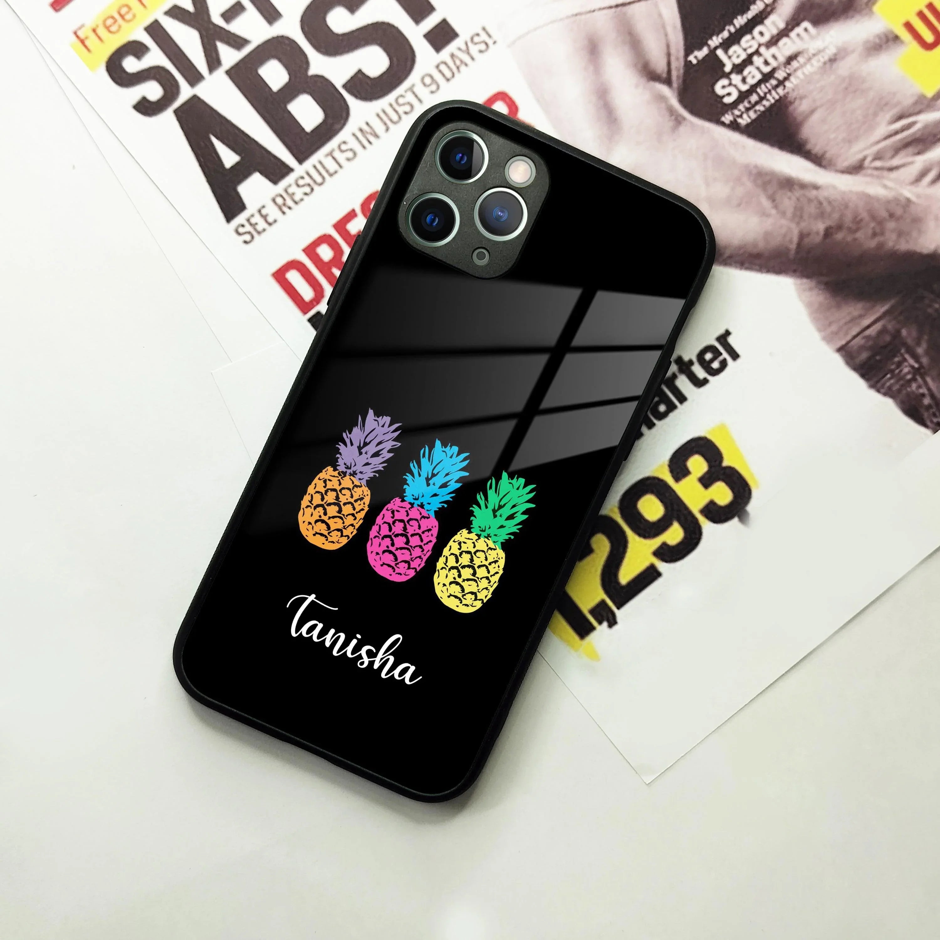 Colorful Pineapple Glass Case Cover For iPhone - ShopOnCliQ