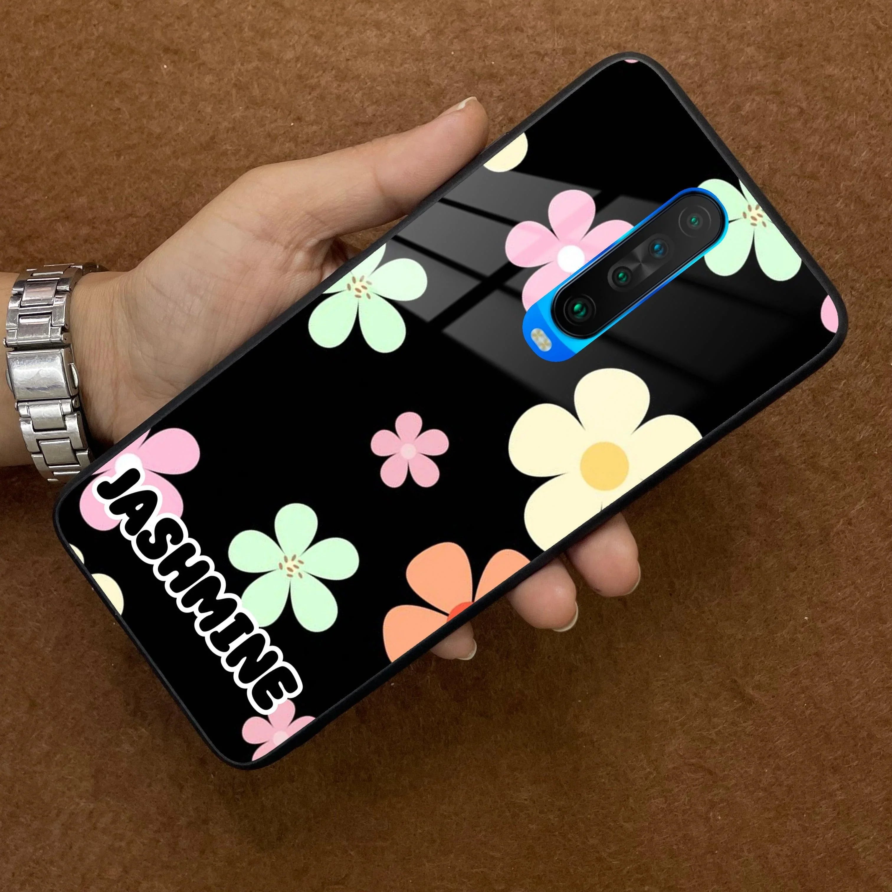 Colorfull Daisy Floral Glass Case Cover For Poco - ShopOnCliQ