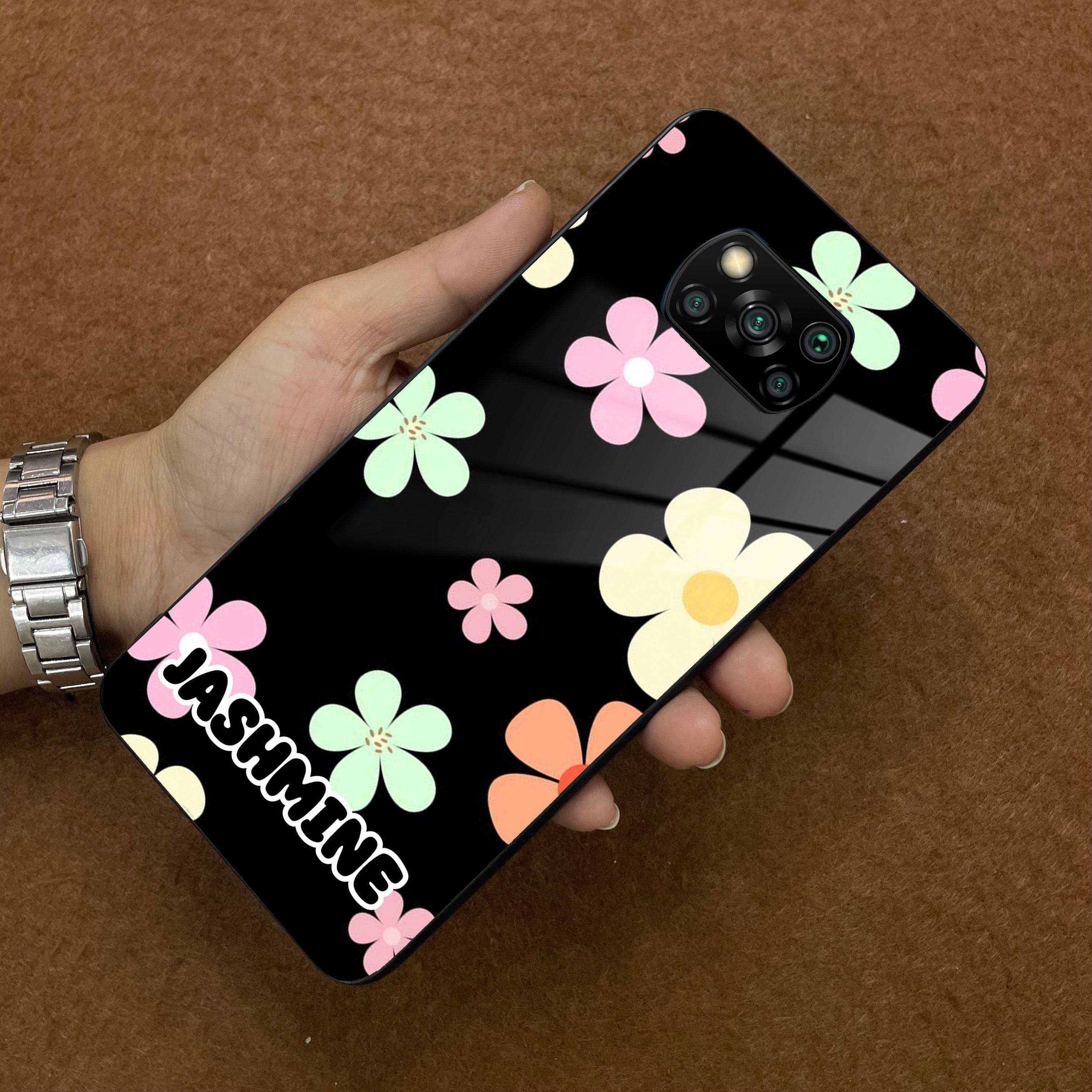 Colorfull Daisy Floral Glass Case Cover For Poco - ShopOnCliQ