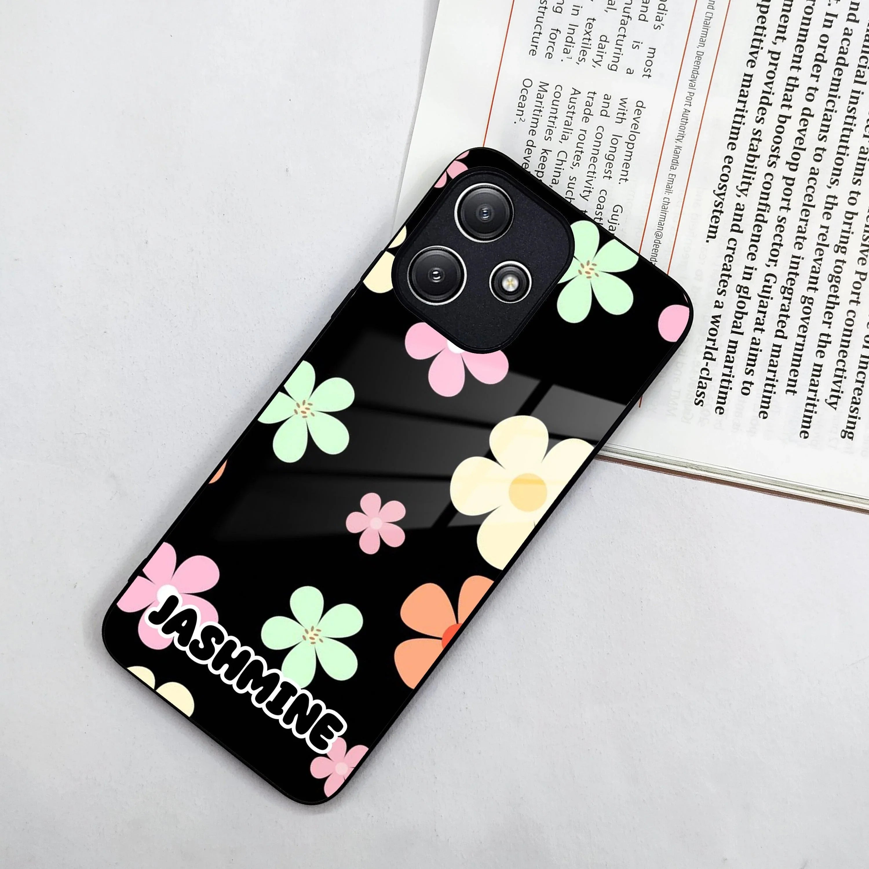Colorfull Daisy Floral Glass Case Cover For Poco - ShopOnCliQ
