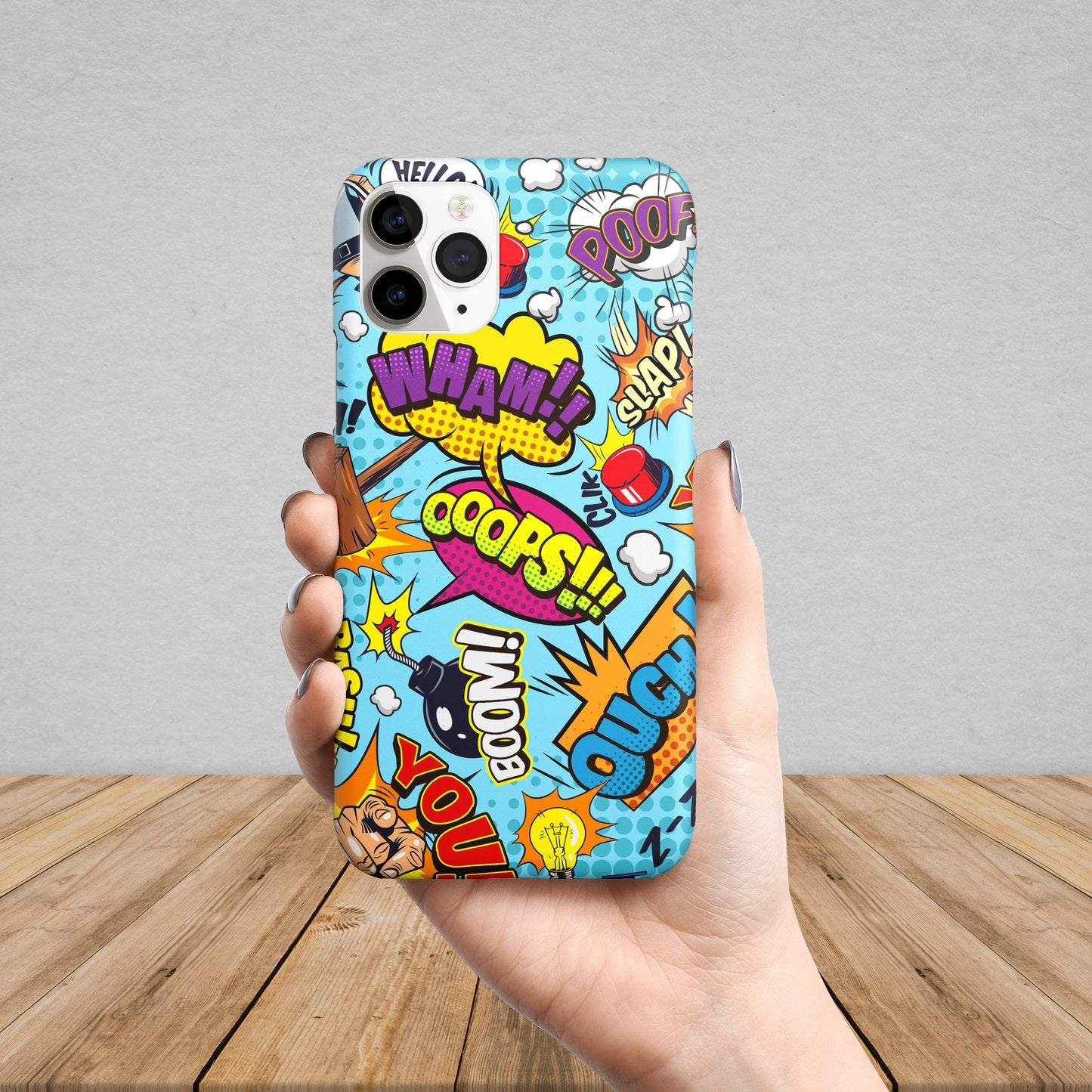 Comic elements colorful seamless pattern Hard Matte Phone Case Cover ShopOnCliQ