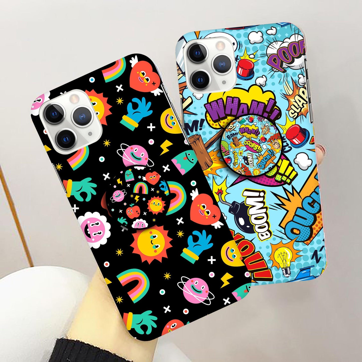 Comic elements colorful seamless pattern Hard Matte Phone Case Cover ShopOnCliQ