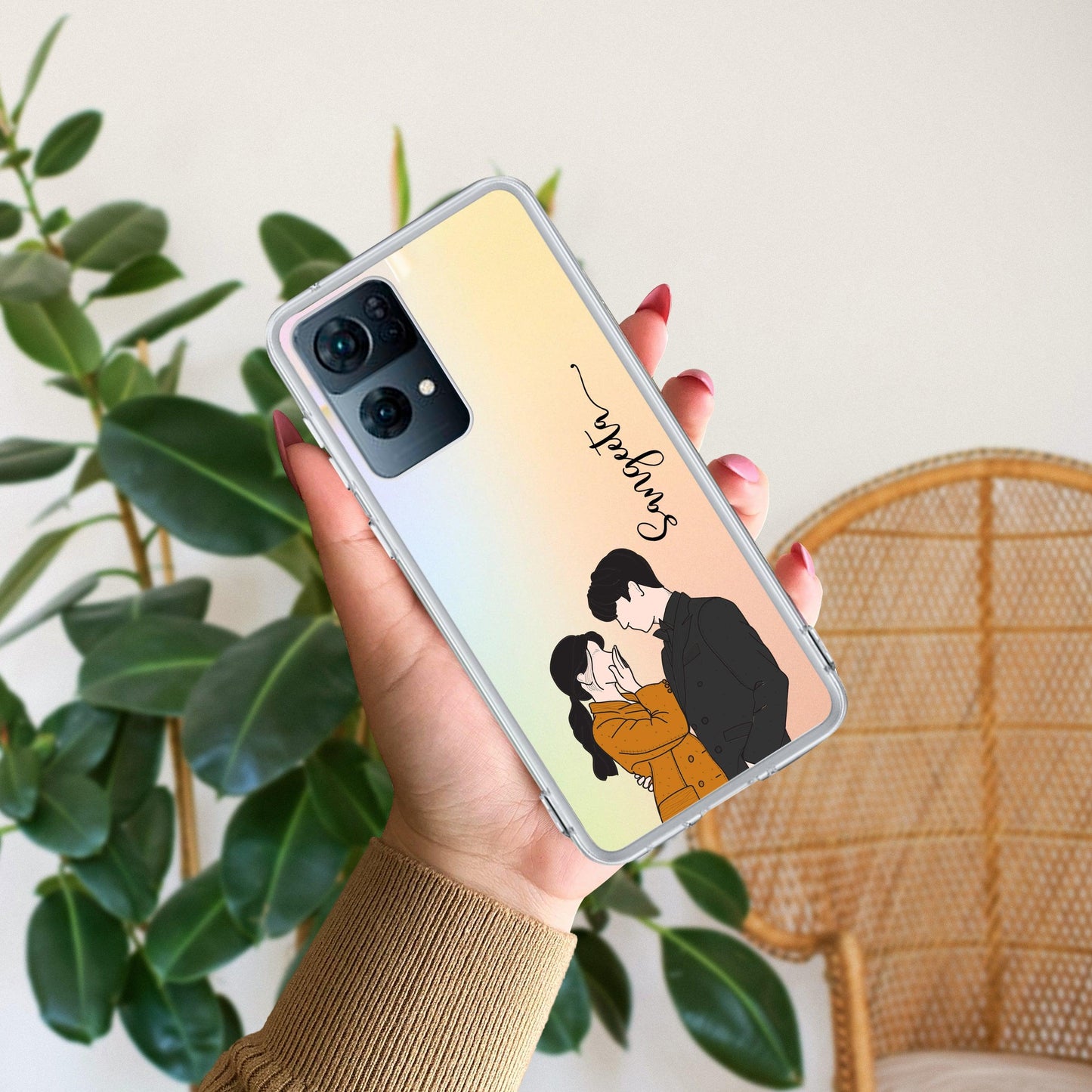 Couple Customize Transparent Silicon Case For Oppo