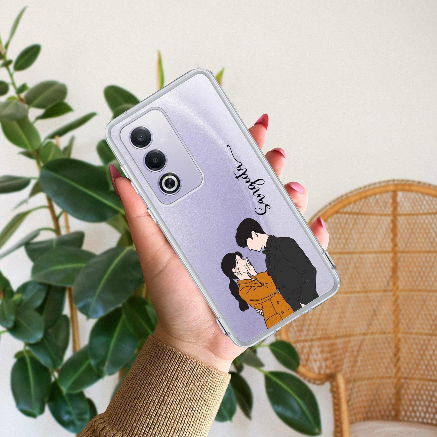 Couple Customize Transparent Silicon Case For Oppo