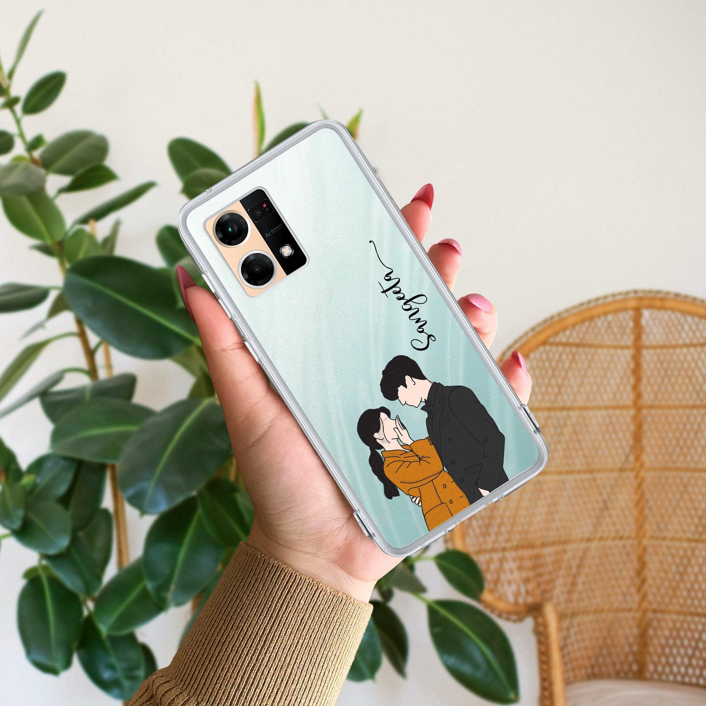 Couple Customize Transparent Silicon Case For Oppo