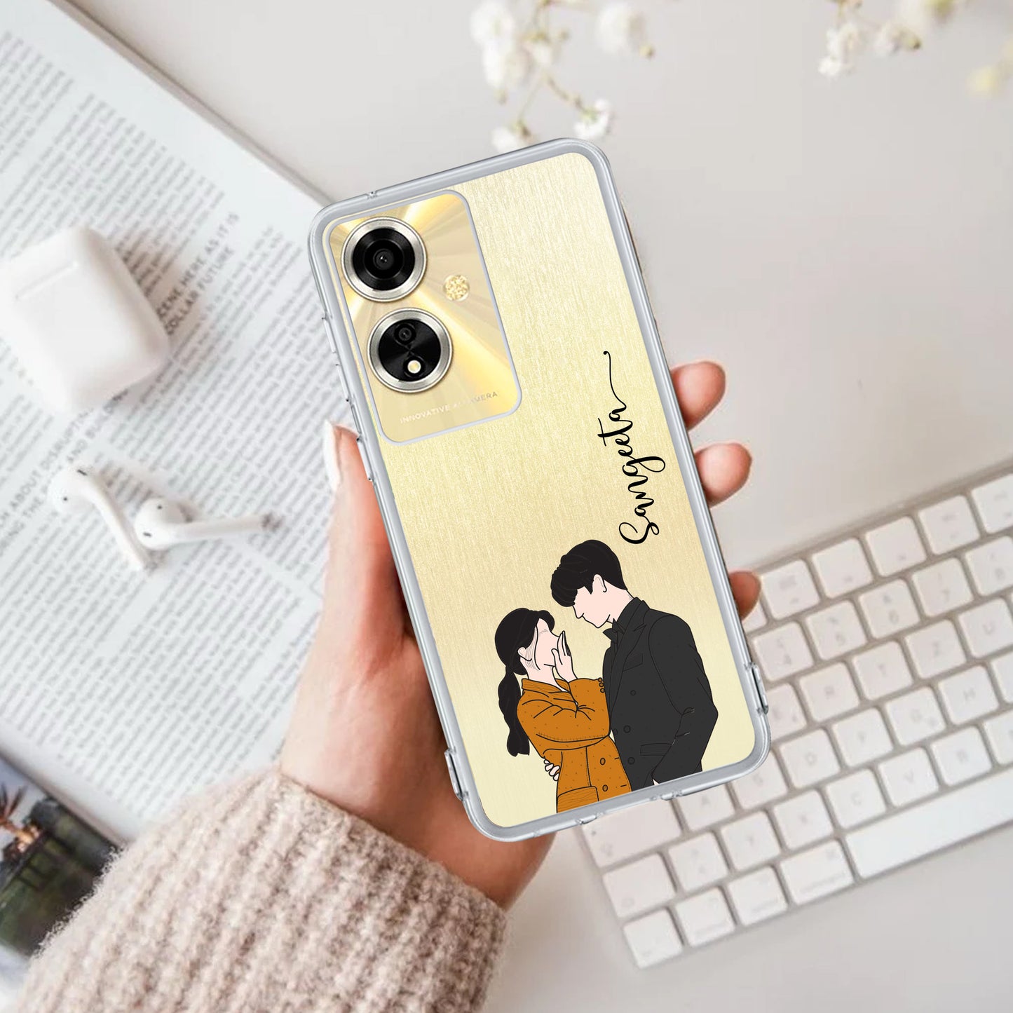 Couple Customize Transparent Silicon Case For Oppo ShopOnCliQ