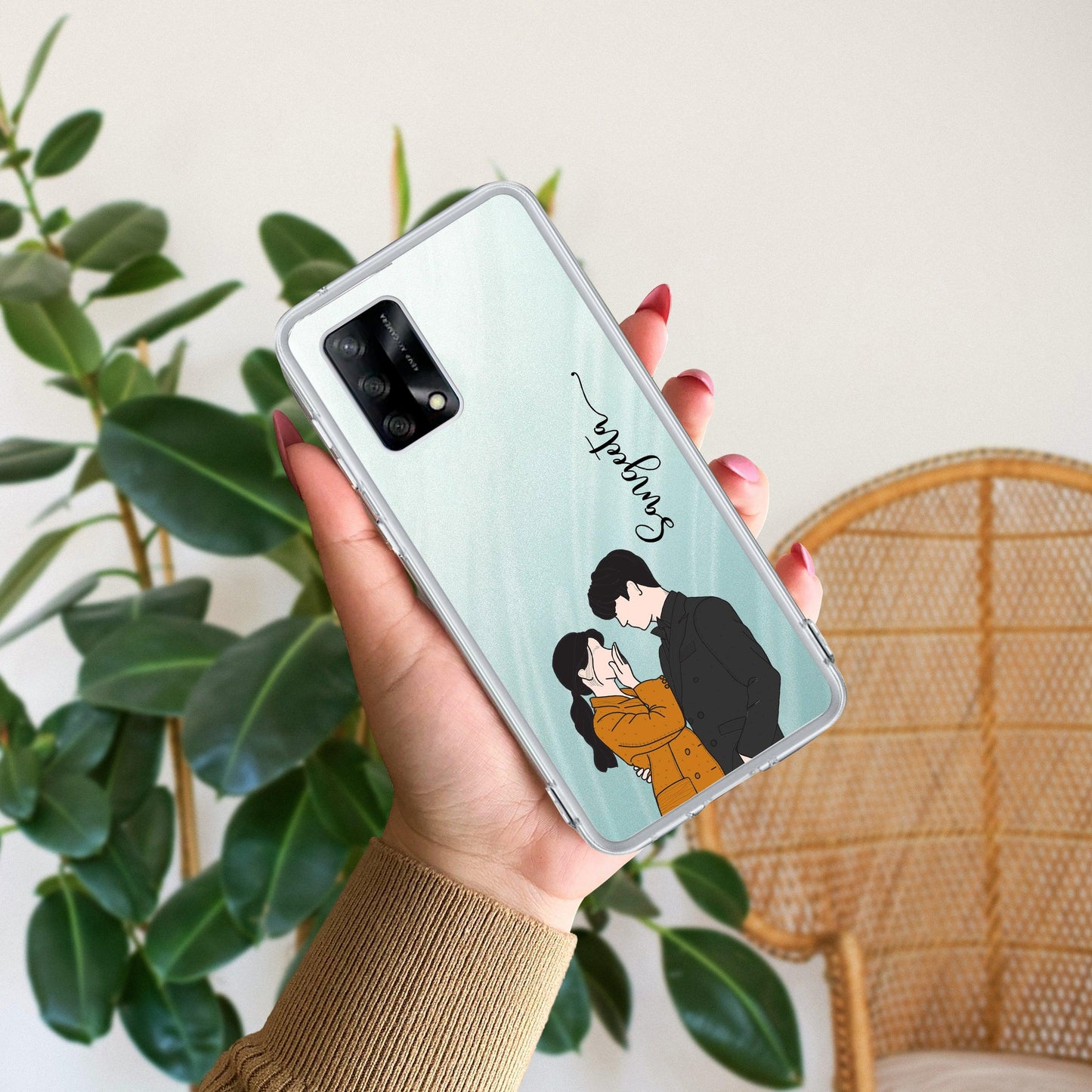 Couple Customize Transparent Silicon Case For Oppo