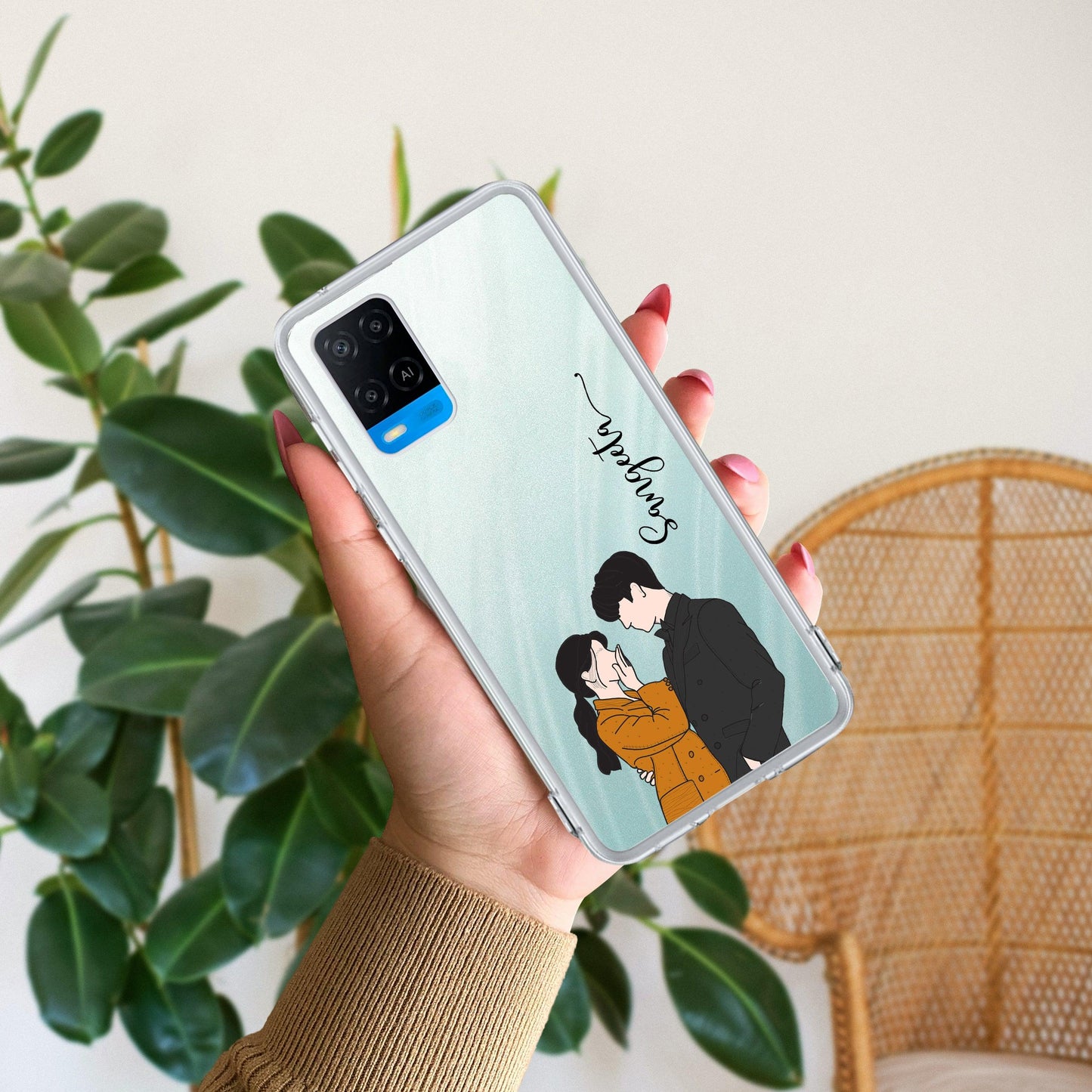 Couple Customize Transparent Silicon Case For Oppo