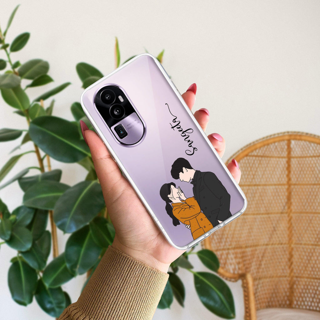 Couple Customize Transparent Silicon Case For Oppo Reno 10 5G