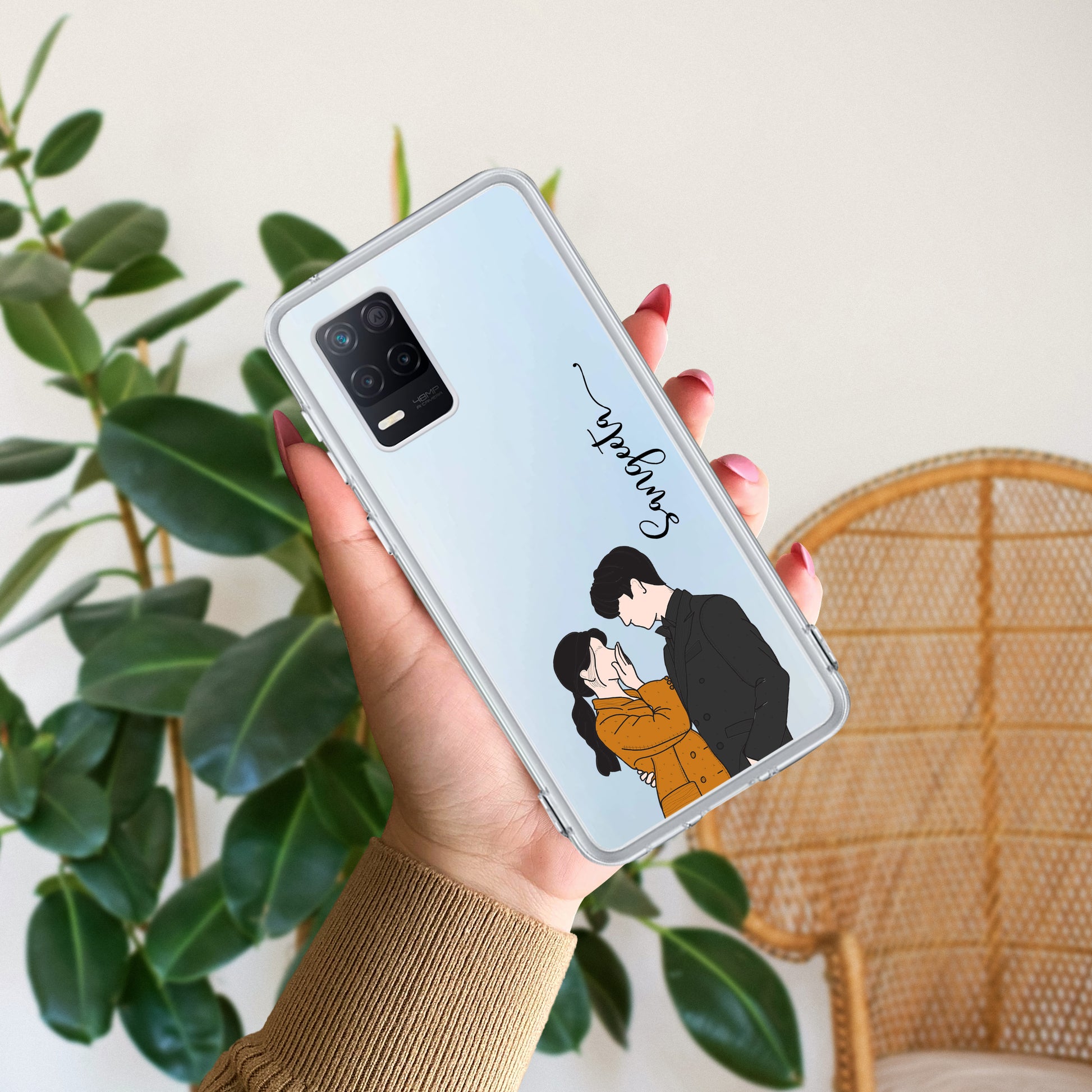 Couple Customize Transparent Silicon Case For Realme/Narzo ShopOnCliQ