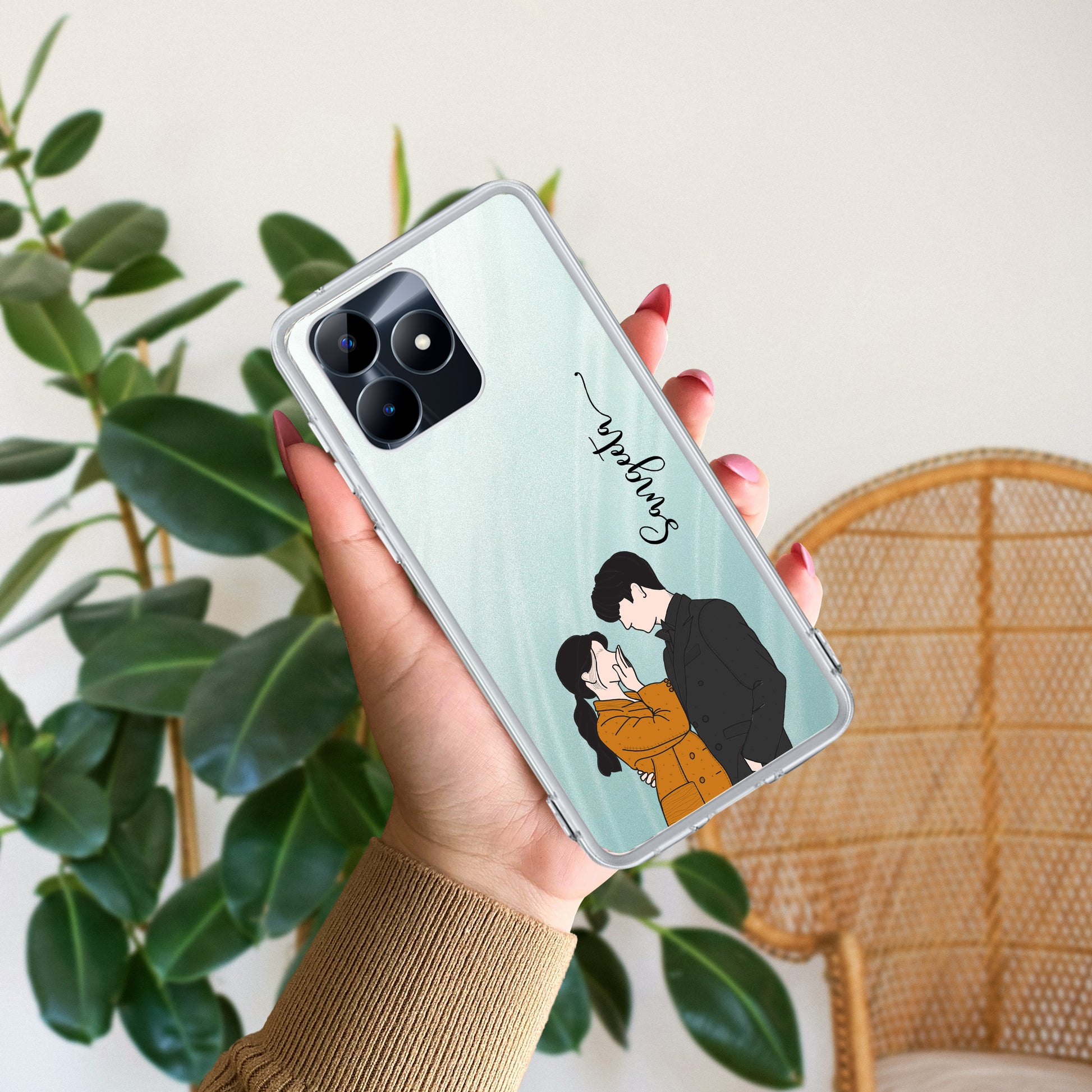 Couple Customize Transparent Silicon Case For Realme/Narzo ShopOnCliQ