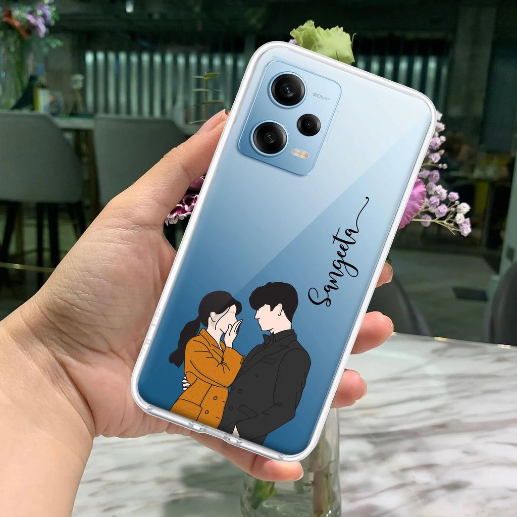 Couple Customize Transparent Silicon Case For Redmi Note 9 Pro / Redmi Note 9 Pro Max / Redmi Note 10 lite