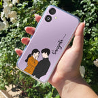 Couple Customize Transparent Silicon Case For Samsung Galaxy A73