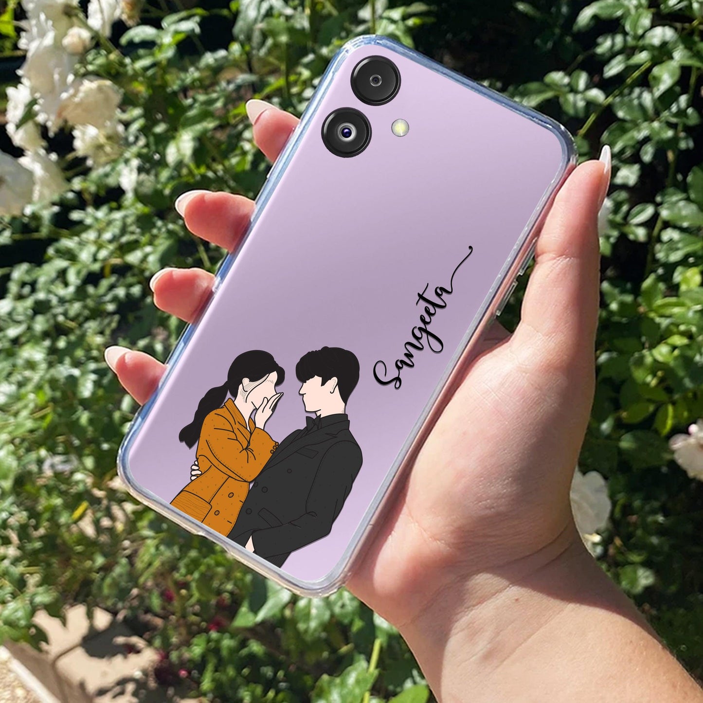 Couple Customize Transparent Silicon Case For Samsung