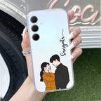 Couple Customize Transparent Silicon Case For Samsung Galaxy F62