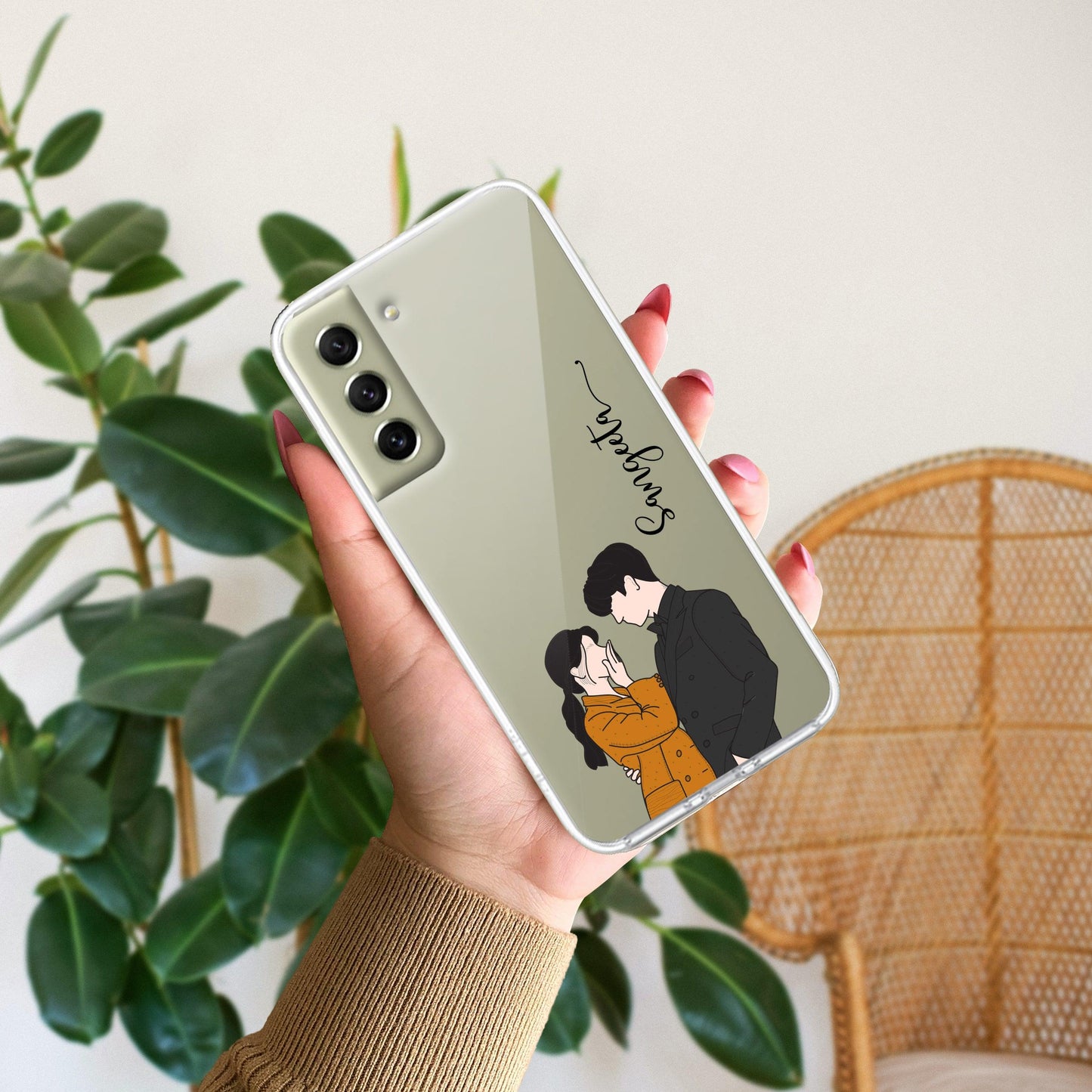 Couple Customize Transparent Silicon Case For Samsung