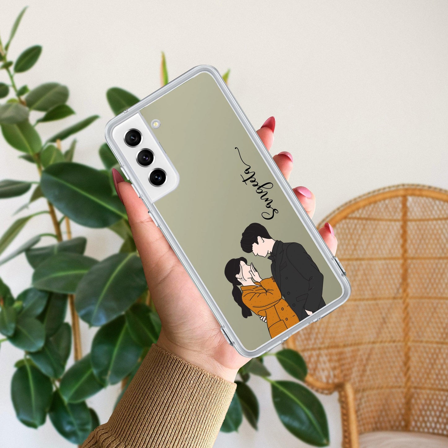 Couple Customize Transparent Silicon Case For Samsung