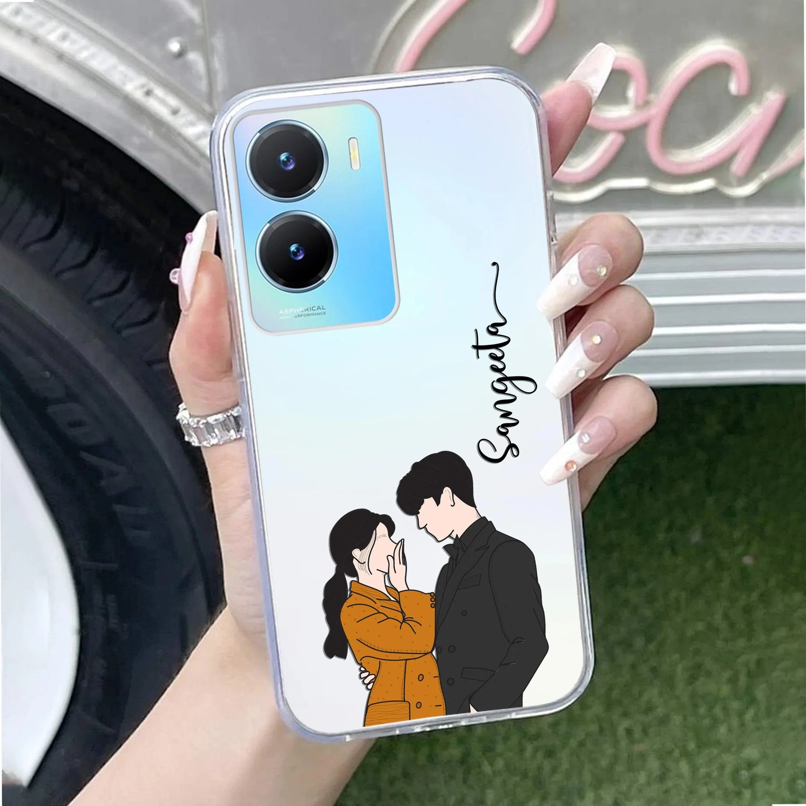 Couple Customize Transparent Silicon Case For Vivo - ShopOnCliQ