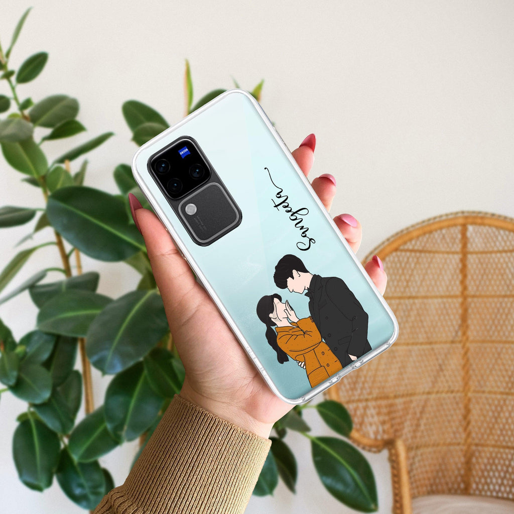 Couple Customize Transparent Silicon Case For Vivo X80 Pro 5G