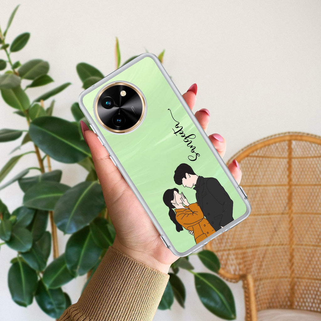 Couple Customize Transparent Silicon Case For Vivo T2 5G