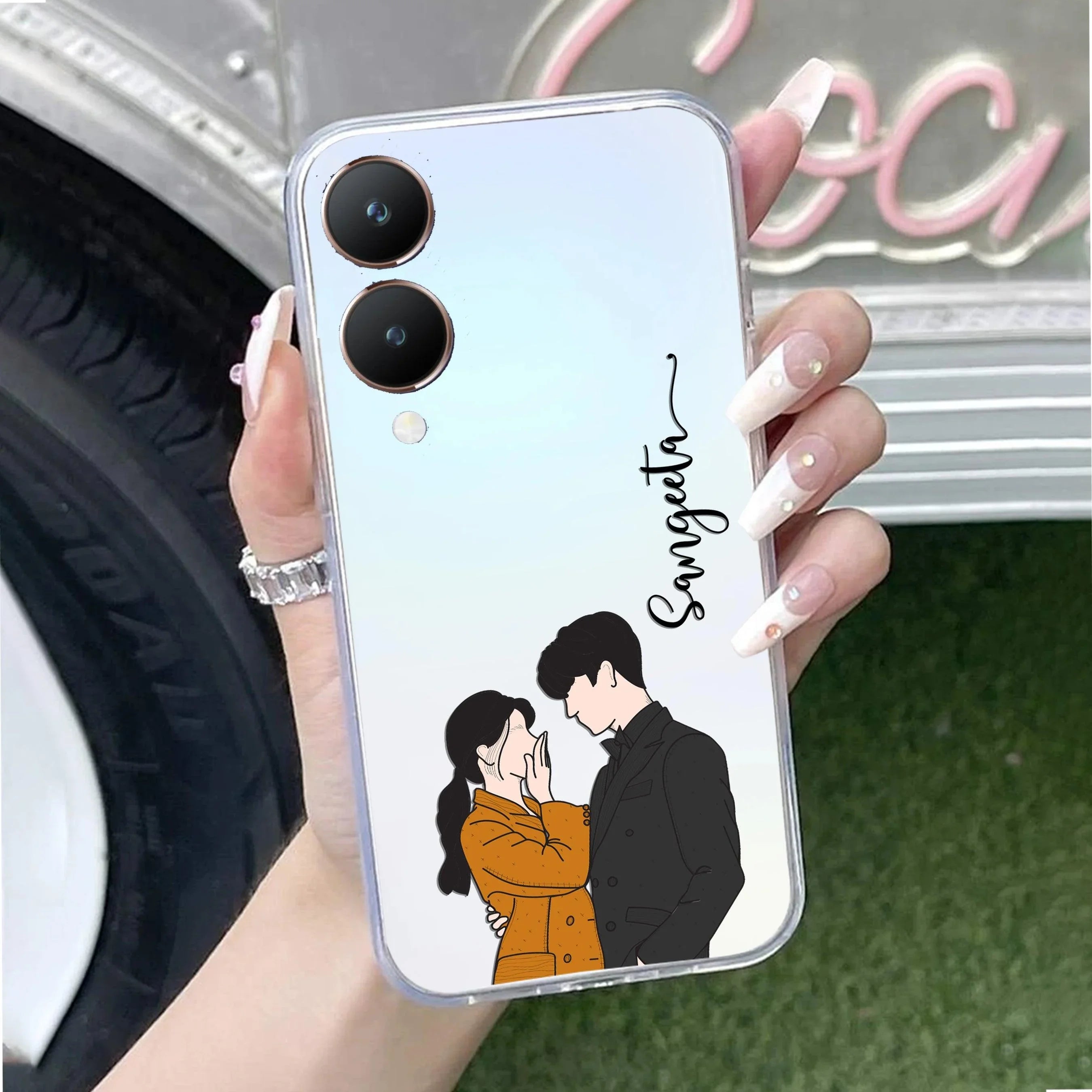 Couple Customize Transparent Silicon Case For Vivo - ShopOnCliQ