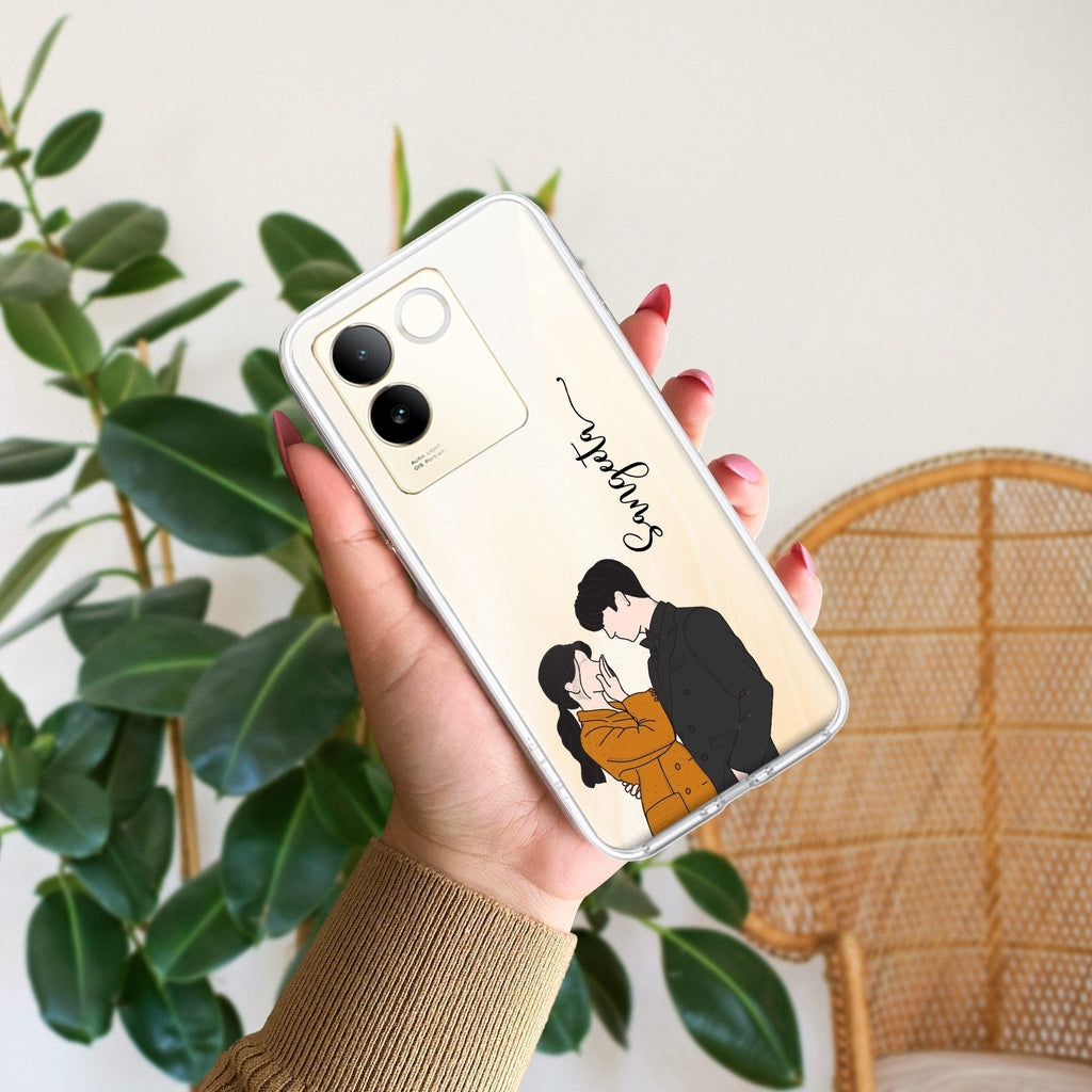 Couple Customize Transparent Silicon Case For Vivo T3 5G