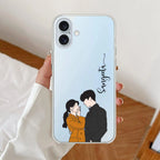 Couple Customize Anti Yellow Clear Case For iPhone 17