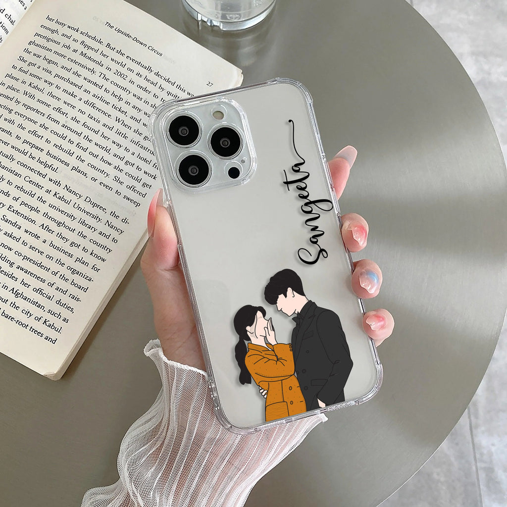 Couple Customize Transparent Silicon Case For iPhone 15 Pro Max