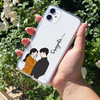 Couple Customize Transparent Silicon Case For iPhone 12