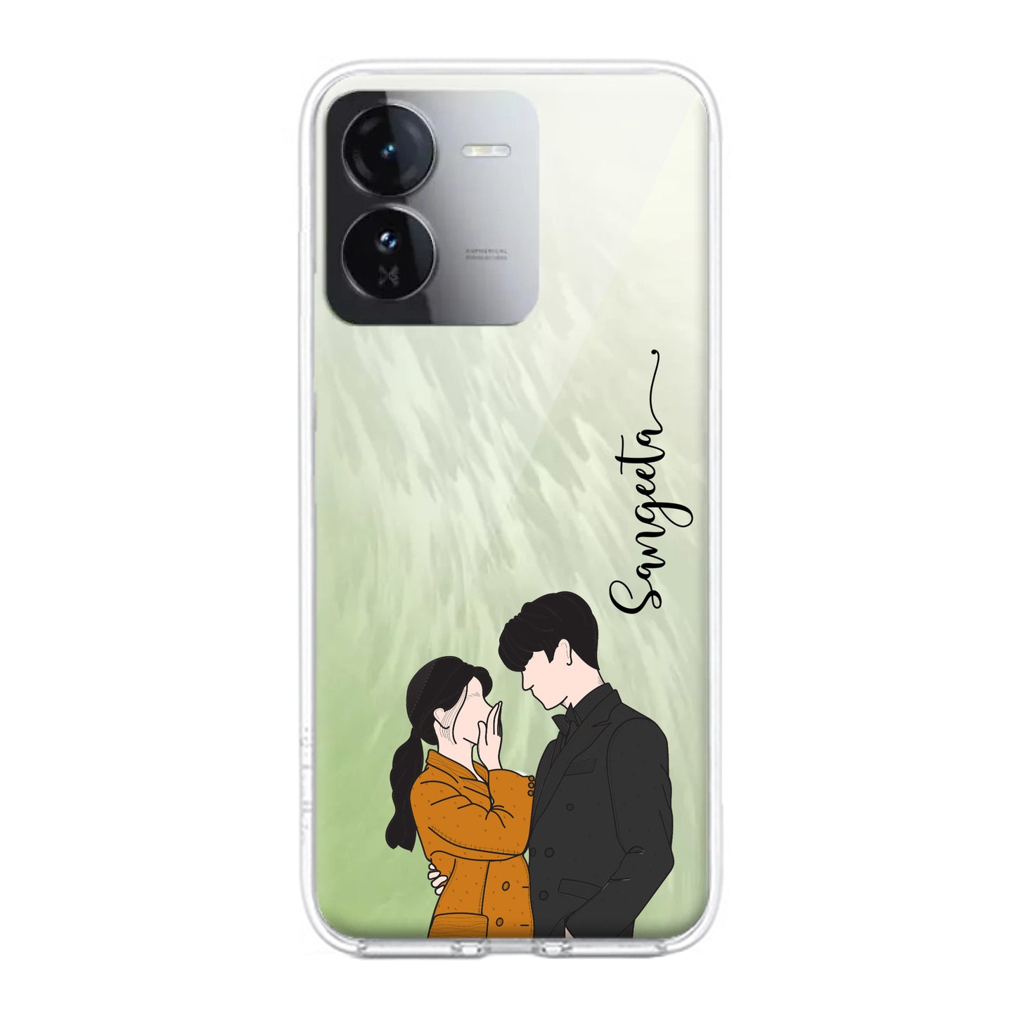 Couple Customize Transparent Silicon Case For iQOO ShopOnCliQ