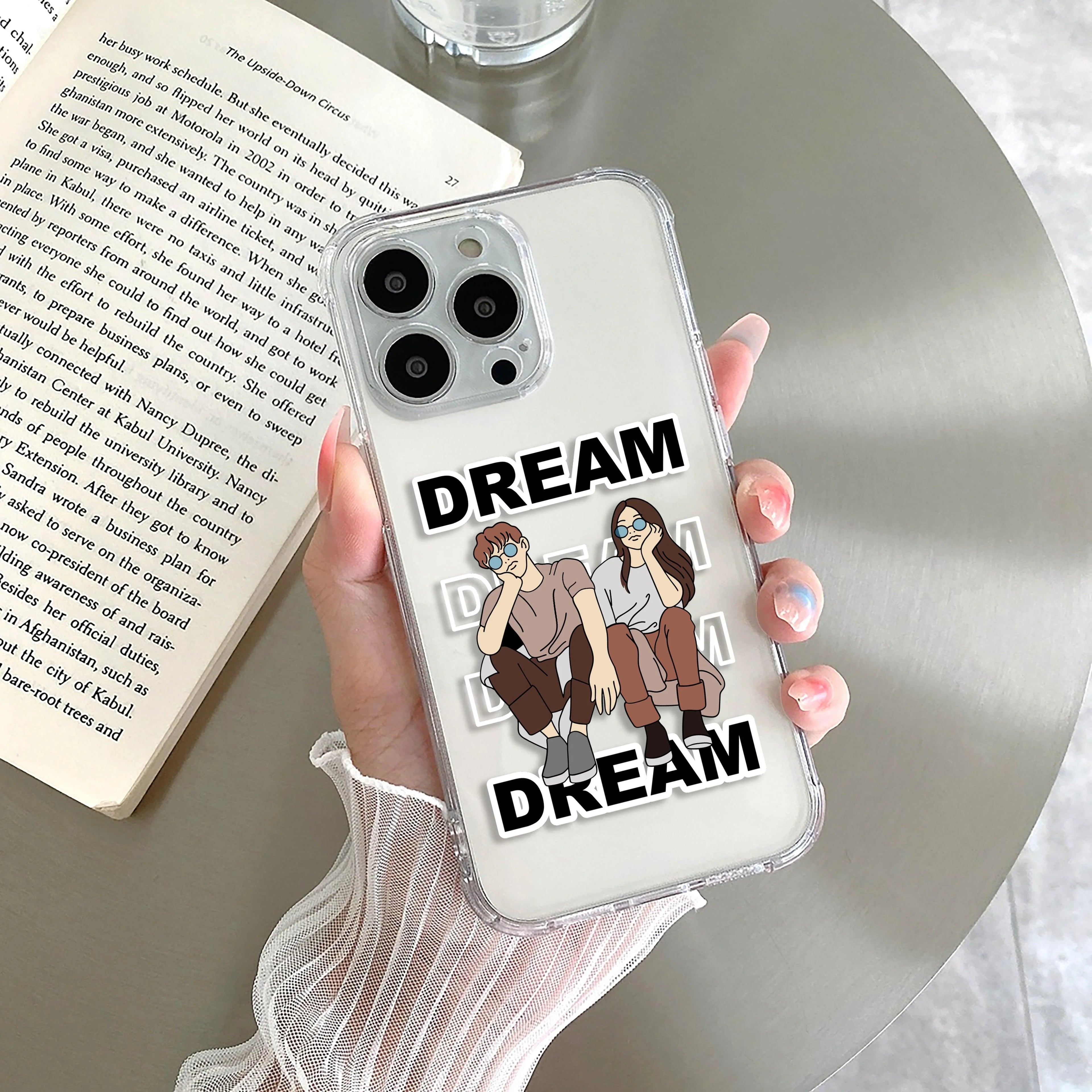 Couple Dream Transparent Silicon Case For iPhone 15 Pro