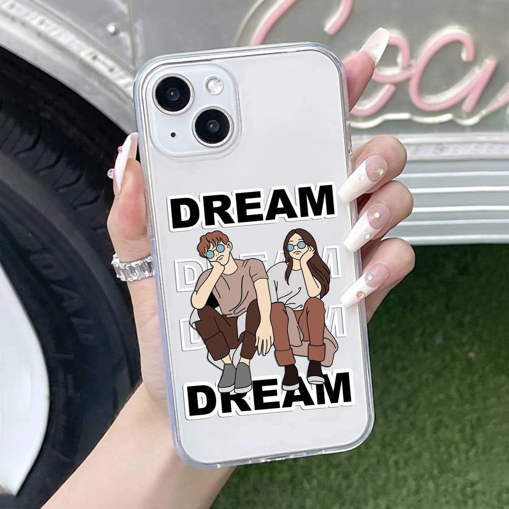 Couple Dream Transparent Silicon Case For iPhone 14 Pro