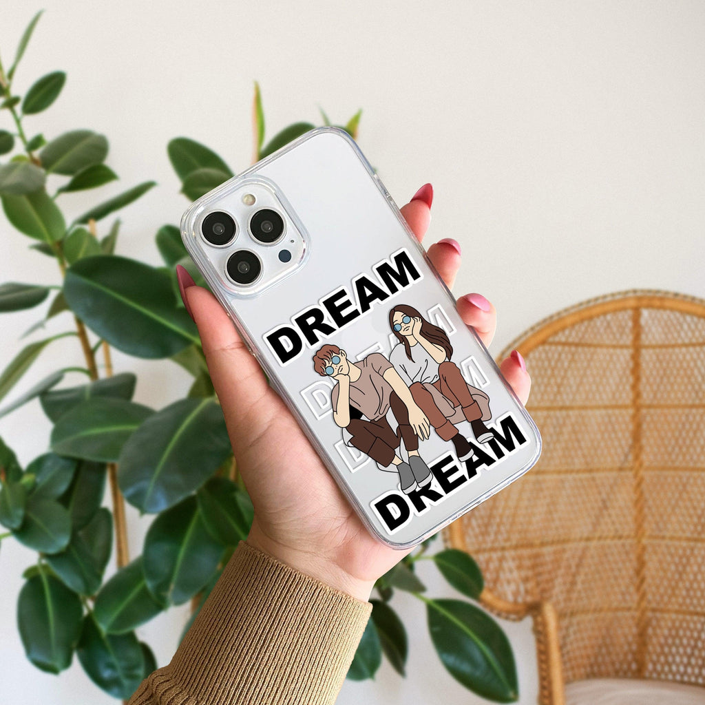 Couple Dream Transparent Silicon Case For iPhone 15 Pro Max