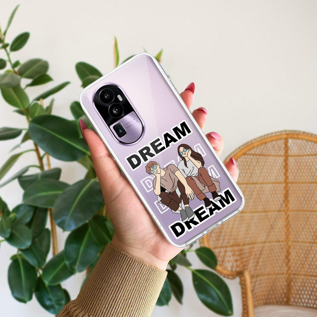 Couple Dream Transparent Silicon Case For Oppo Reno 10 5G