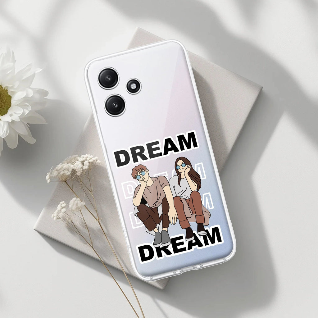 Couple Dream Transparent Silicon Case For Redmi Note 13 5G